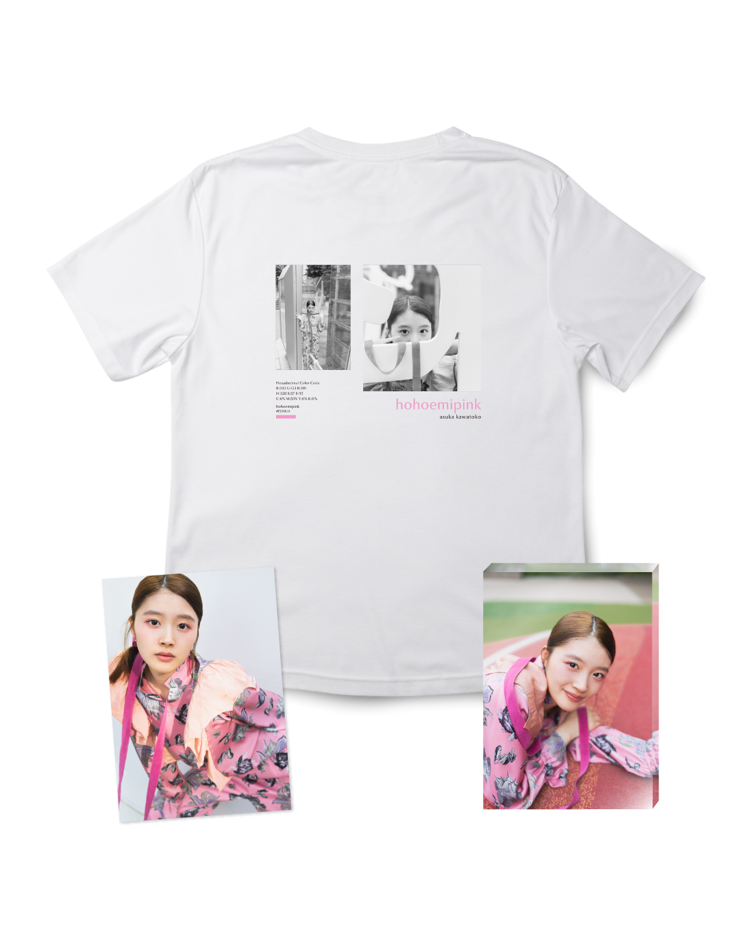 川床明日香- 3点セット（Tシャツ・サイン入りポストカード・アクリルフォト）
