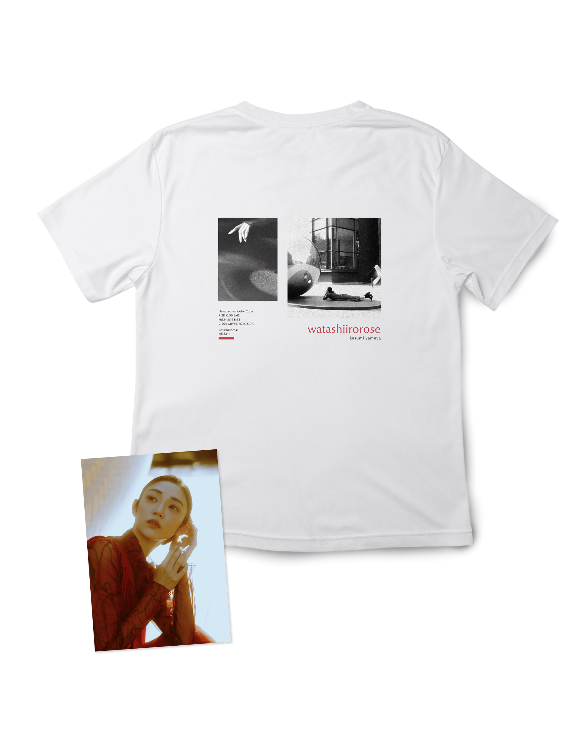 山谷花純 A - Tシャツ・サイン入りポストカード セット